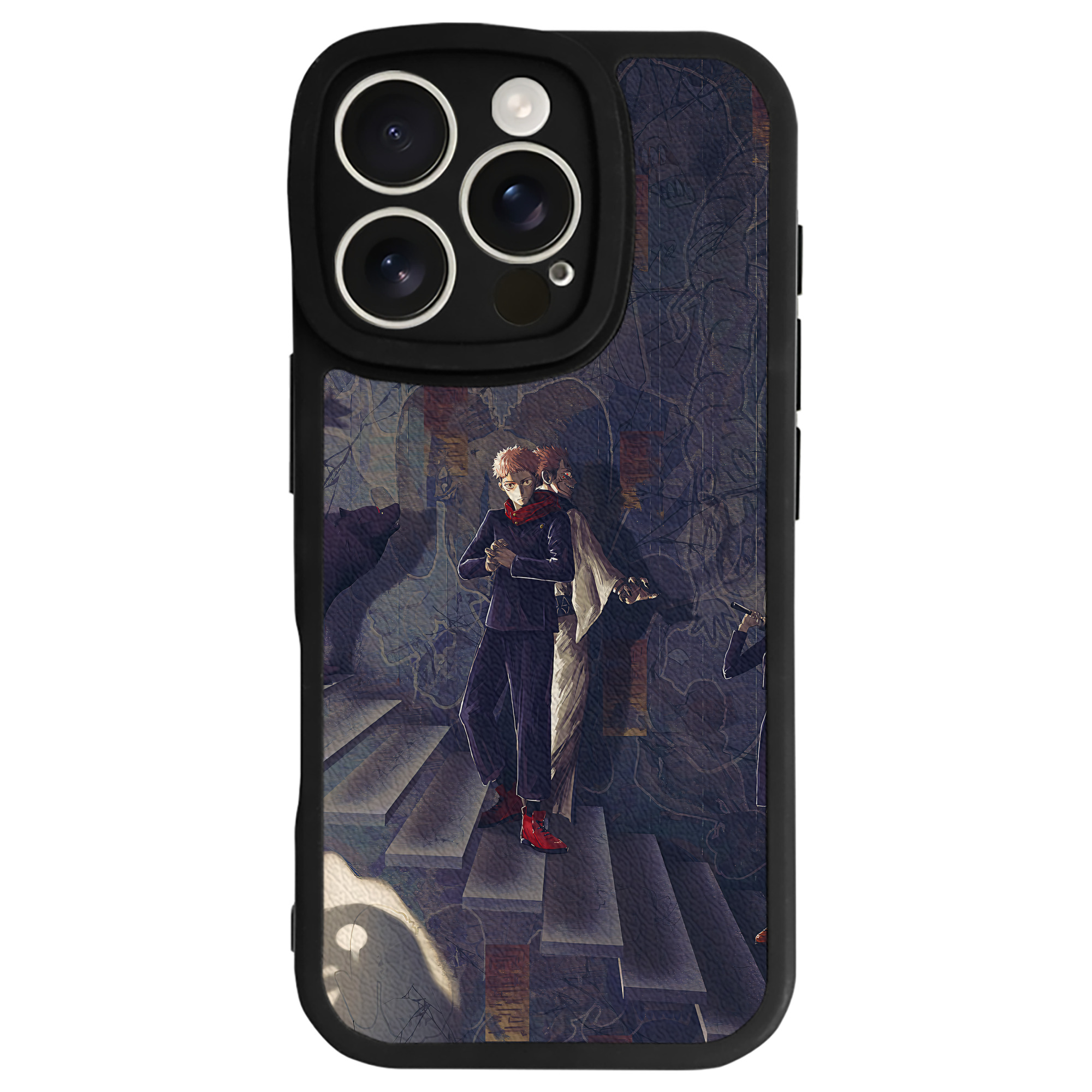（画像用） 呪術廻戦 Jujutsu Kaisen 【iPhone 16シリーズ対応】シリコンスマホケース（レザー調） 材質：シリコン